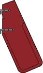 EX11053 - Rudderblade (Wooden School Blades) with rudder fittings mounted