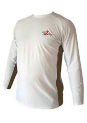 Long Sleeve Crew Neck - White/Brown