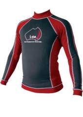 Super Warm Long Sleeve Winter Top - Grey/Red